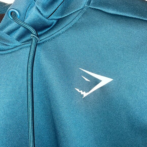 Gymshark womens Teal Hooded Long Sleeve Sweatshirt M - Picture 4 of 6